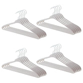 Kuber IndustriesVelvet Cloth Hanger Set of 20 With Chromed Plated Steel Hook|GREY|